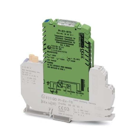 PI-EX-RTD 2865311 PHOENIX CONTACT Convertisseur de température Ex i : il transforme les valeurs mesurées des..
