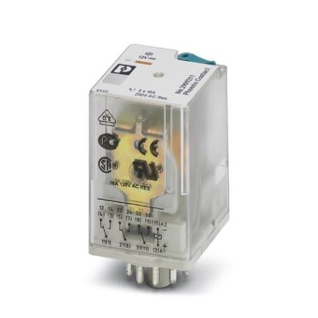 REL-OR3/LDP-12DC/3X21 2909211 PHOENIX CONTACT Plug-in octal relays with power contacts, 3 changeover contact..