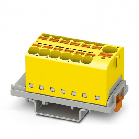 PTFIX 10/12X4-NS35 YE 3273620 PHOENIX CONTACT Distribution block, nom. voltage: 800 V, nominal current: 32 A..