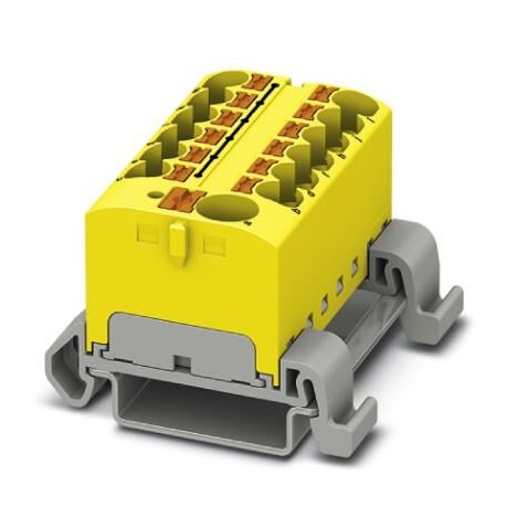 PTFIX 10/12X4-NS35A YE 3273752 PHOENIX CONTACT Distribution block, nom. voltage: 800 V, nominal current: 32 ..