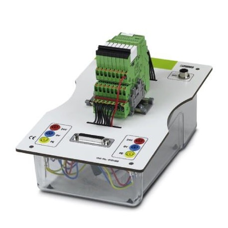 EDU PLC CB 01 8101466 PHOENIX CONTACT Il trainer PLC logic è una training board Eduline per l'elaborazione d..