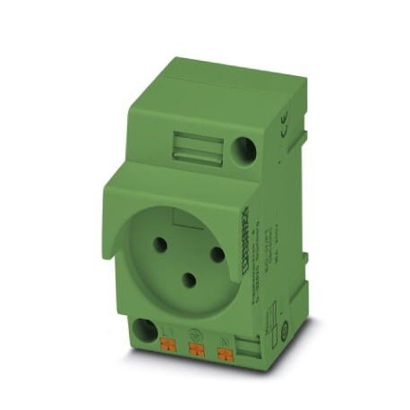 EO-H/PT/GN 0804081 PHOENIX CONTACT Outlet, plug-in tipo H, morsetto a molla push-in, per Israele, verde, per..