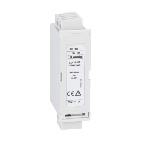EXP1043T LOVATO EXPANSION MODULE EXP SERIES FOR FLUSH-MOUNT PRODUCTS, 4 DIGITAL INPUTS AND 2 STATIC OUTPUTS,..