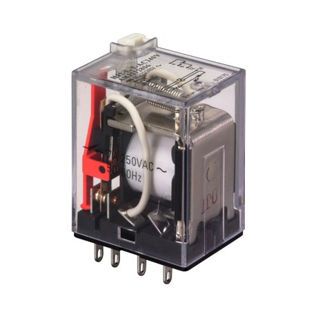 HJ2-L-T-DC24 AHJ222206 PANASONIC Power-Relay, 2-Form-C, Single side stable, Plug-in, LED, Test Button