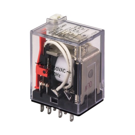 HJ4-L-T-DC24 AHJ224206 PANASONIC Power-relais, 4-Form-C, côté unique stable, Plug-in, LED, bouton de test
