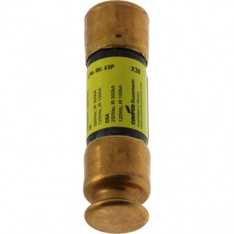 LOW PEAK DUAL ELEMENT LPN-RK-6SP LPN-RK-6SP EATON ELECTRIC cartouche fusible, Basse tension, 12 A, DC 125 V,..