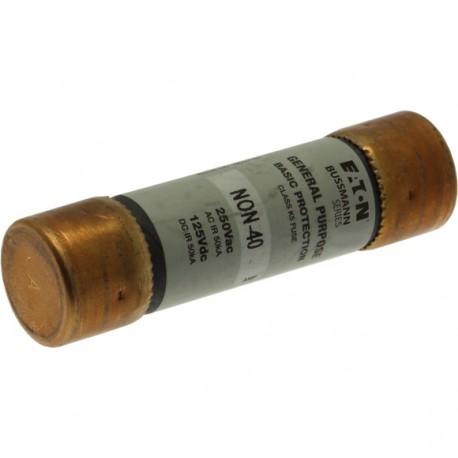 BUSS ONE TIME FUSE NON-40 NON-40 EATON ELECTRIC cartouche fusible, Basse tension, 10 A, AC 250 V, UL Class K..
