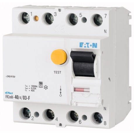 FRCMM-100/4/05-G/F 187430 EATON ELECTRIC Residual interruptor de circuito de corriente (RCCB), 100A, 4p, 500..