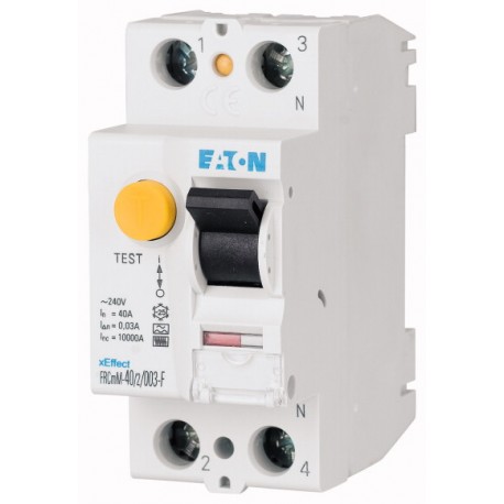 FRCMM-40/2/05-S/F 187403 EATON ELECTRIC Residual current circuit breaker (RCCB), 40A, 2p, 500mA, type S/F