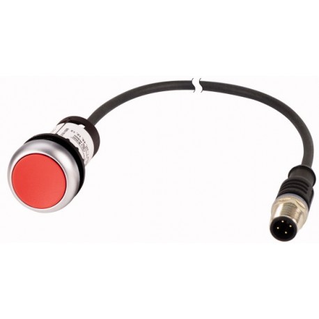 C22-DR-R-K01-P32 185662 EATON ELECTRIC Push button flush compact 22mm Latching Red 1 NC cable 1 m and connec..