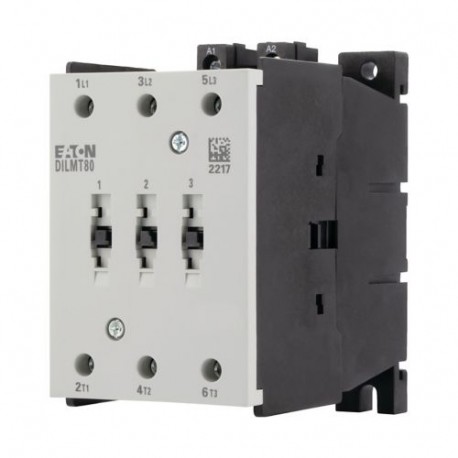 DILMT80(RDC24) 190986 EATON ELECTRIC Contactor de potencia estrecho Conexión a tornillo 3 polos 80 A AC-3 RD..