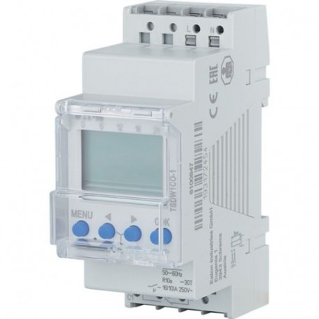 TSDW1CO-1 196848 Y7-196848 EATON ELECTRIC Digital Timeswitch, DIN rail 2 TE, weekly program, 1 channel, chan..