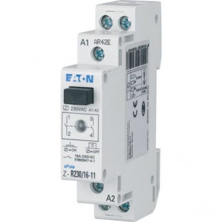Z-R230/16-20 ICS-R16A230B200 4100202 EATON ELECTRIC Contactor modular, 230 V AC, 2NA, 16A, 1UM