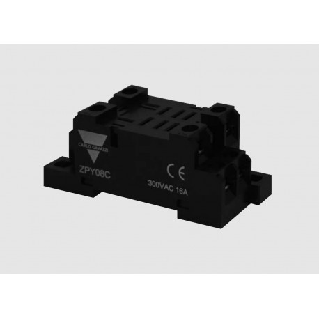 ZPY08C CARLO GAVAZZI Din Rail Socket For Rpy Em Relays 1 Or 2 Contactos
