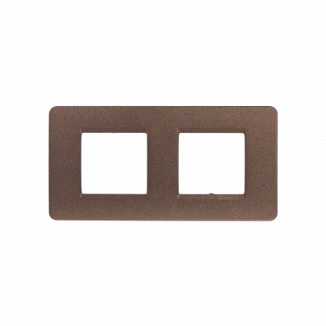 AM4802/2GG BTCINO MX-PLAQUE DE 2X2 CAFÉ BRUN