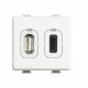 AM5287C2 BTCINO MX-BASE USB A+C 3A/5V 2M BIANCO