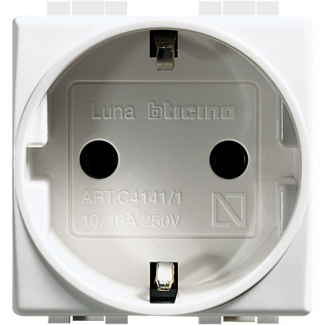 C4141 BTCINO LU-2P+T 16A/230V 2M BLANC