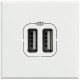 HD4285C2 BTCINO AX-BASE USBA+A 2,4A/5V 2M BLAN