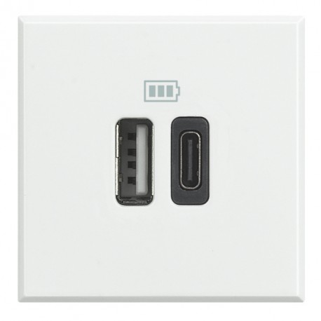 HD4287C2 BTCINO AX-BASE USB A+C 3A/5V 2M BLAN