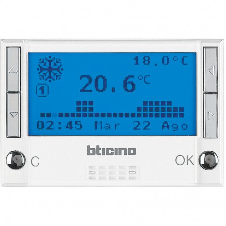 HD4451 BTCINO AX-CRONOTERMO 2X1,5V 3M BLANC