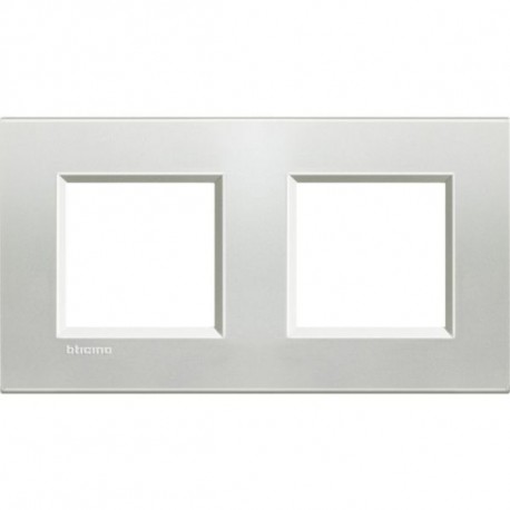 LNA4802M2AG BTCINO LL-PLAQUE DE 2X2 ARGENT
