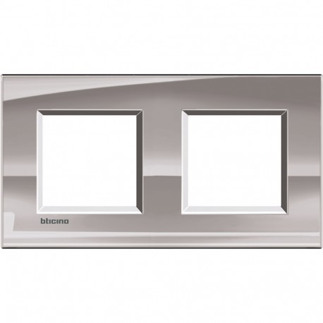 LNA4802M2NS BTCINO LL-PLACA 2X2M NÍQUEL
