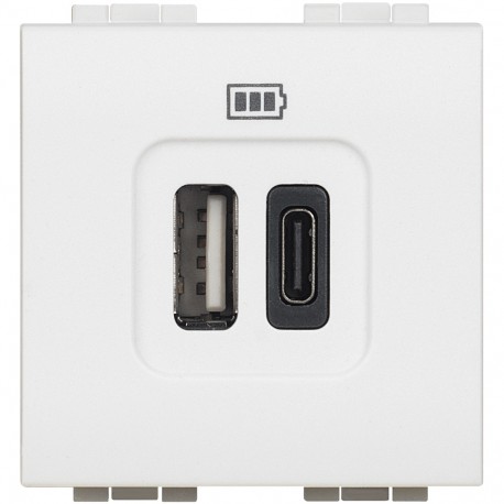 N4287C2 BTCINO LL-BASE USB A+C 3A/5V 2M BLAN
