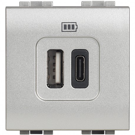 NT4287C2 BTCINO LL-BASE USB A+C 3A/5V 2M TECH