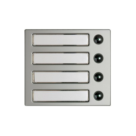 332241 BTCINO FRONTAL COM 4 BOTÕES 1COL ALUM