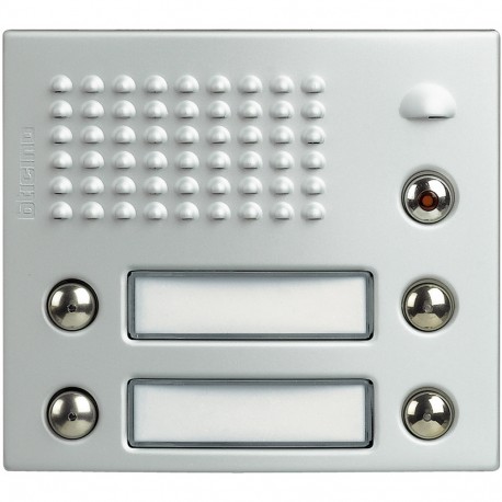 332341 BTCINO FRONTALE FONICO 4PUL 2COL ALUMI