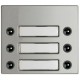 332461 BTCINO FRONTAL 6 PULSADORES 2COL ALUM