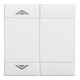 N4911M2AHN BTCINO LL-CLÉS EN HAUT EN BAS 2MOD BLANC