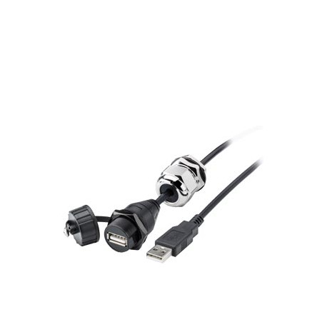 6AV6881-0AF22-0DC0 SIEMENS cable USB tipo B, hembra USB A, IP67, macho USB A, IP20, con junta atornillada M2..