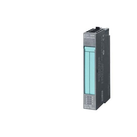 6ES7132-4BF50-0AA0 SIEMENS Electronics module for ET 200S, 8 DO Sink Output, 24 V DC/0.5 A, 15 mm width, 1 u..