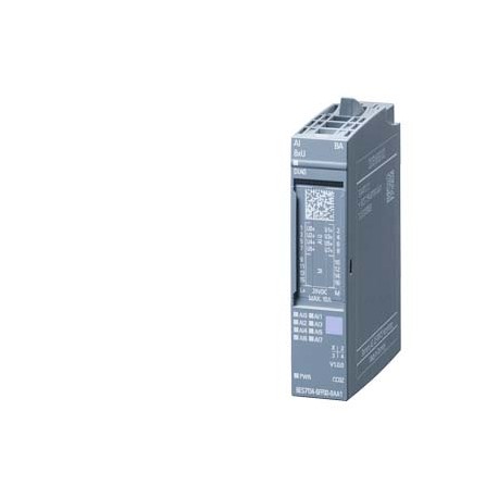 6ES7134-6FF00-0AA1 SIEMENS SIMATIC ET 200SP, analoges Eingangsmodul, AI 8XU Basic, passend für BU-Typ A0, A1..