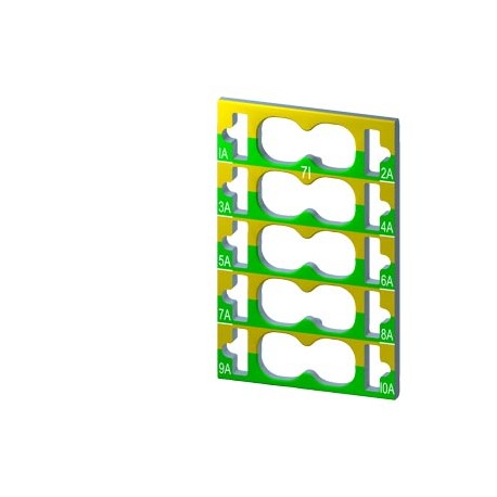 6ES7193-6CP71-2AA0 SIEMENS SIMATIC ET 200SP, 10 étiquettes de repérage couleur code de couleur CC71, pour 10..