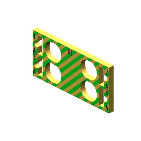 6ES7193-6CP81-2AB0 SIEMENS SIMATIC ET 200SP, 10 color-coded labels Color code CC81, for 4 AUX terminals, for..