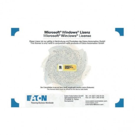 LIC-OS-C7-P 197895 Y7-197895 EATON ELECTRIC Licence Windows CE7