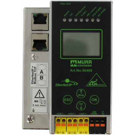 56469 MURRELEKTRONIK Gateway Ethernet-IP/AS-i, 1 Master, P24