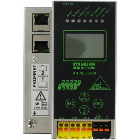 56470 MURRELEKTRONIK Gateway ProfiNet/AS-i, 1 Master, P24