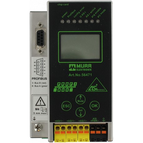 56471 MURRELEKTRONIK Gateway Profibus-DP/AS-i, 1 Master, P24