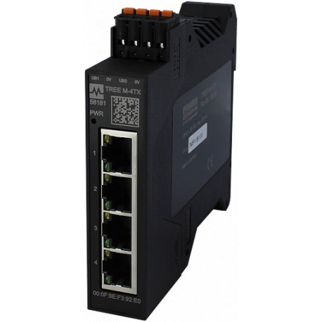 58185 MURRELEKTRONIK TREE PROFINET managed Switch 4x10/100BT IP20 plastic RJ45