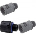 Screw connection for corrugated plastic hose